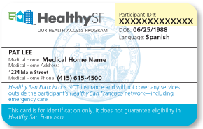 Image of Healthy San Francisco ID Card